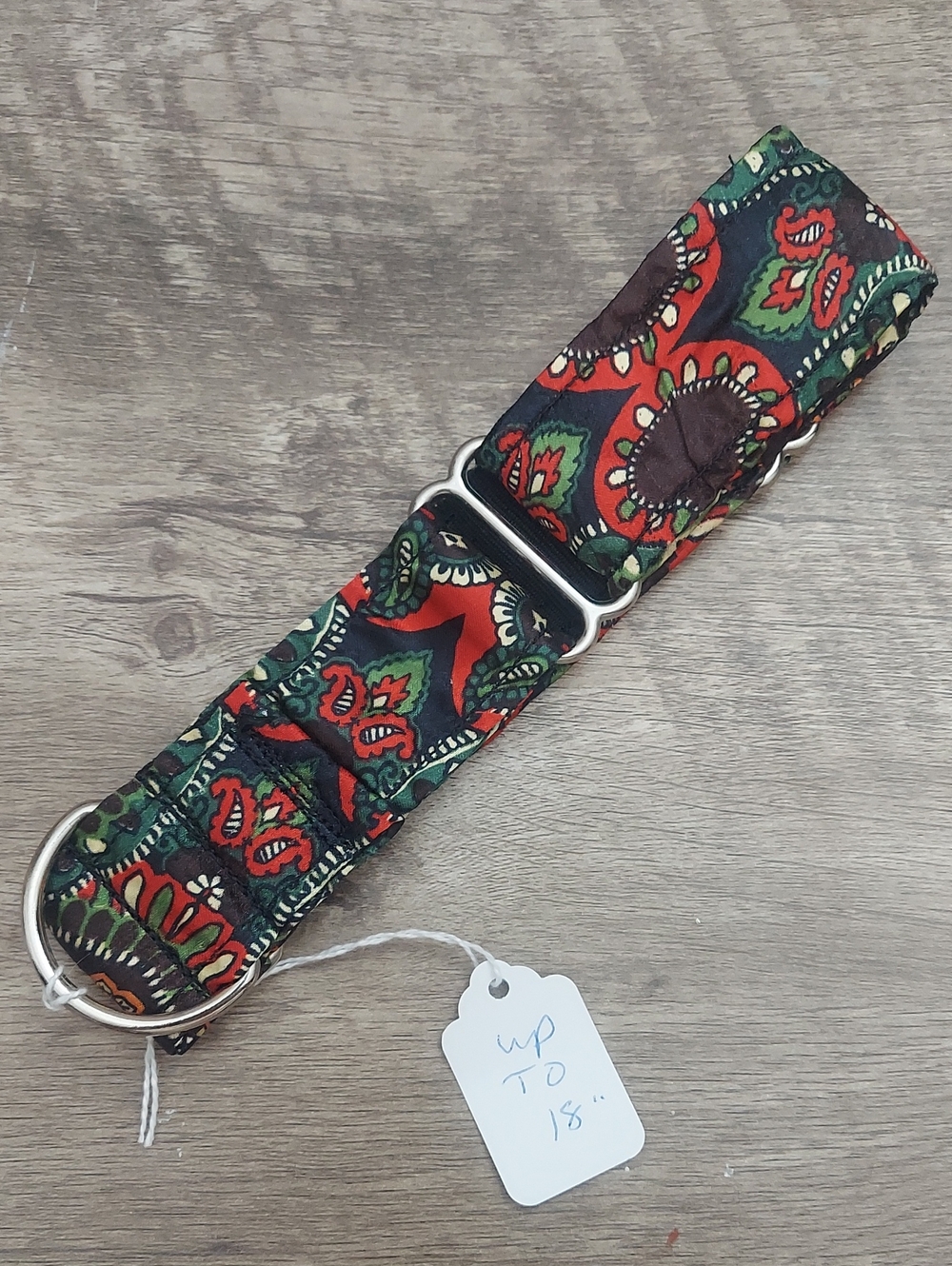 Ornate Tapestry Bohemian Paisley Handmade Custom Martingale Dog Collar